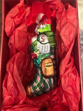 Lenox Red and Gold Holiday Ornament Gift Box